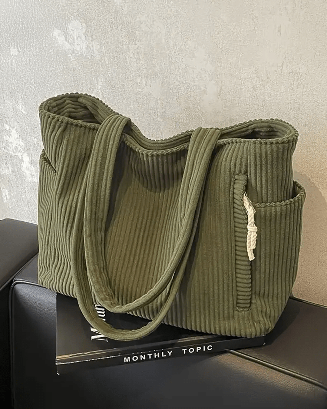 Tilda – Bolsa de Mano Acanalada con Detalle de Cuerda - Navarro Granada