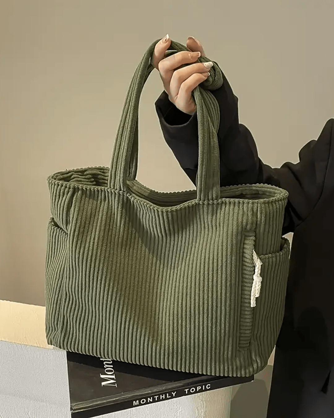 Tilda – Bolsa de Mano Acanalada con Detalle de Cuerda - Navarro Granada