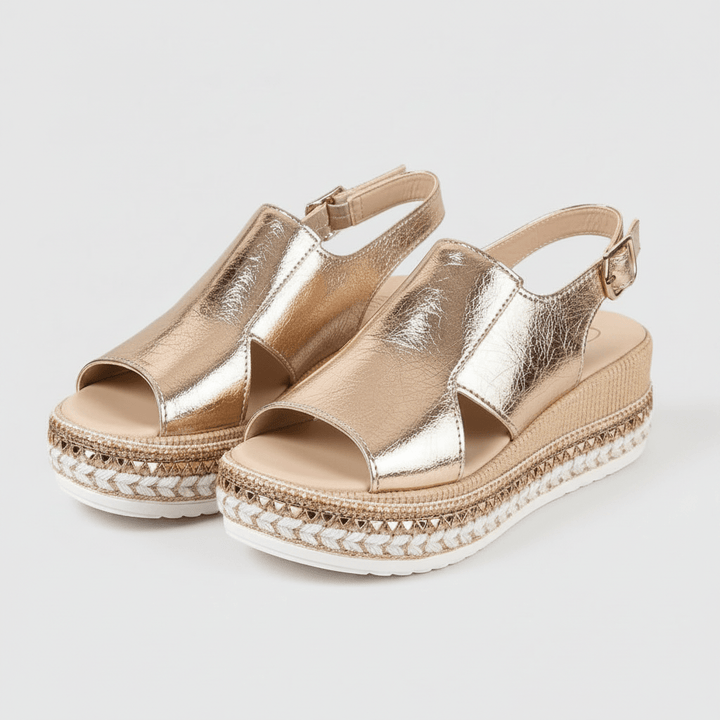 Veronica | Orthopedic Sandals (Gold) - Navarro Granada