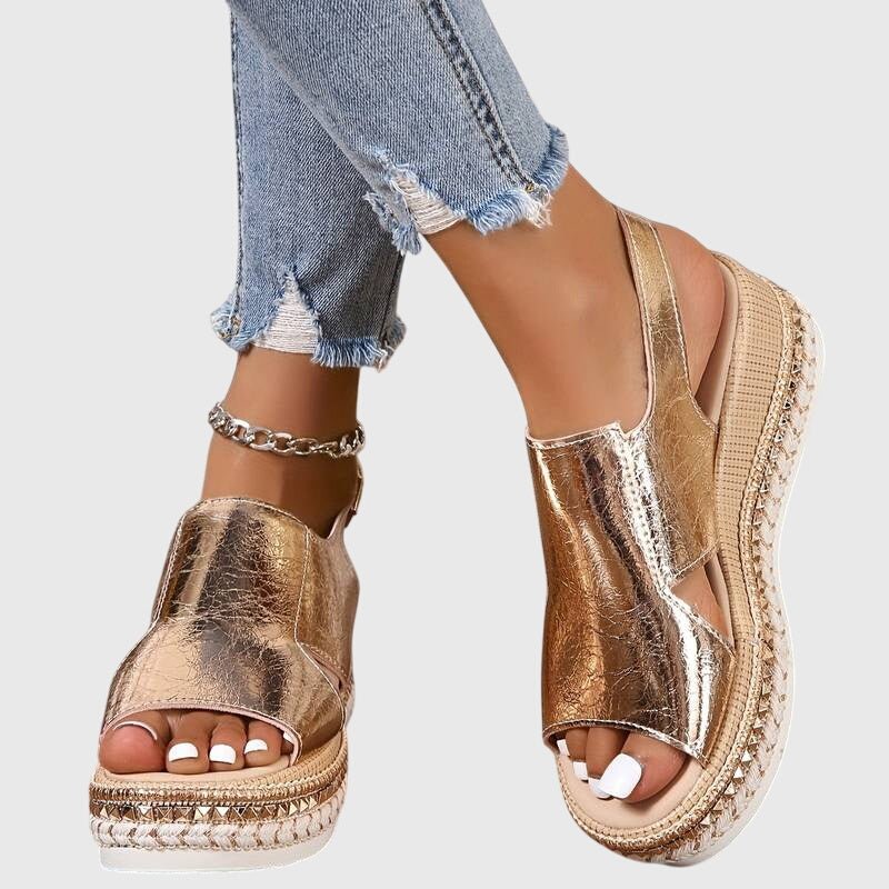 Veronica | Orthopedic Sandals (Gold) - Navarro Granada