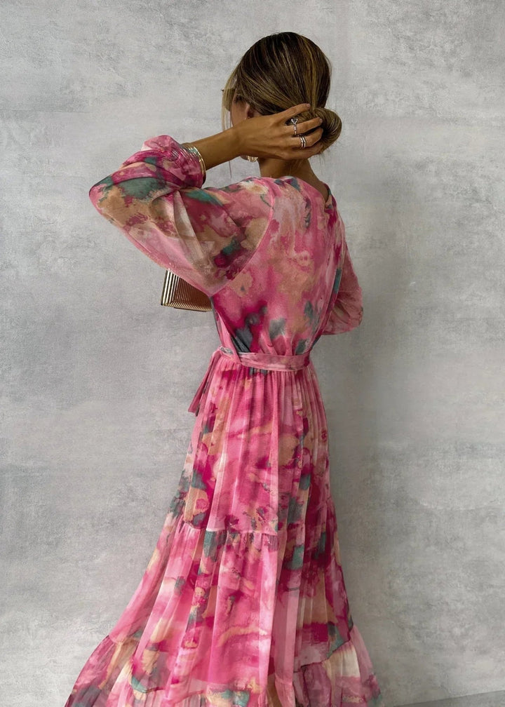 Vestido Cruzado con Estampado Floral Damesleider - Navarro Granada