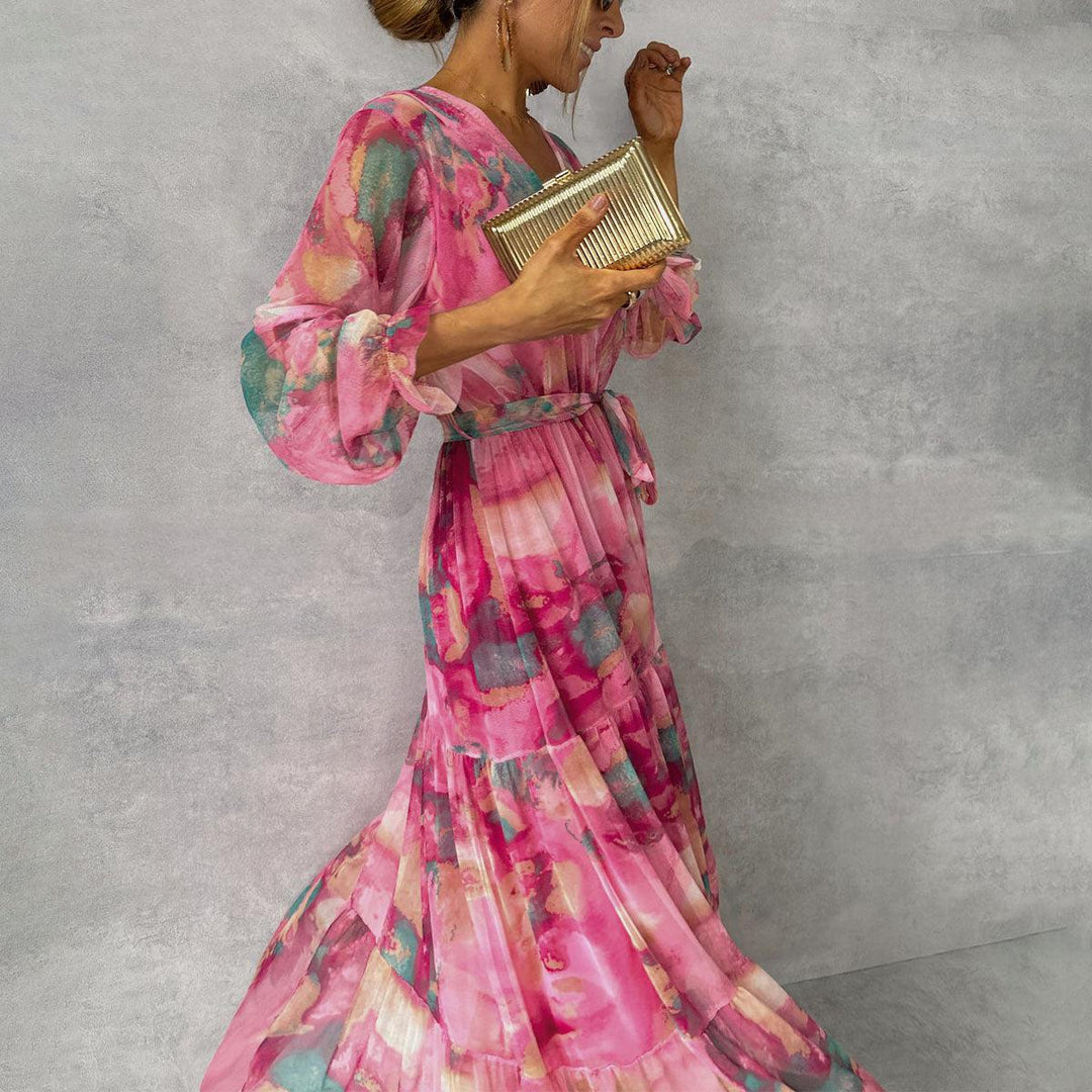 Vestido Cruzado con Estampado Floral Damesleider - Navarro Granada