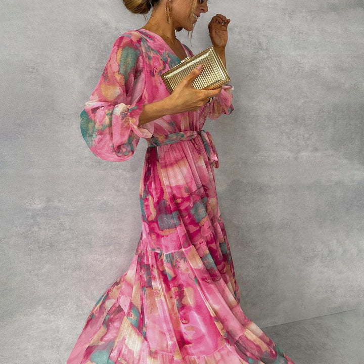 Vestido Cruzado con Estampado Floral Damesleider - Navarro Granada