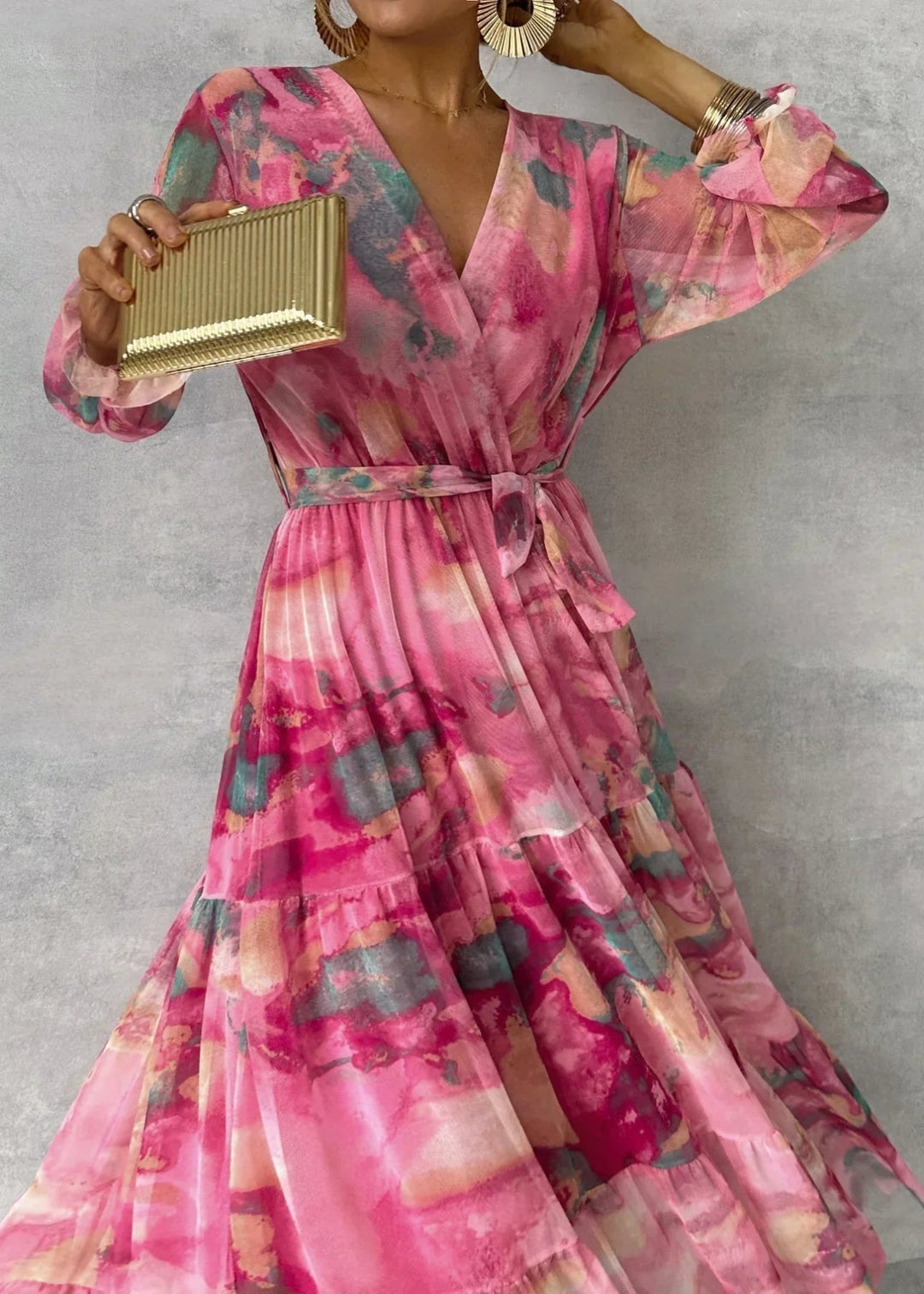 Vestido Cruzado con Estampado Floral Damesleider - Navarro Granada