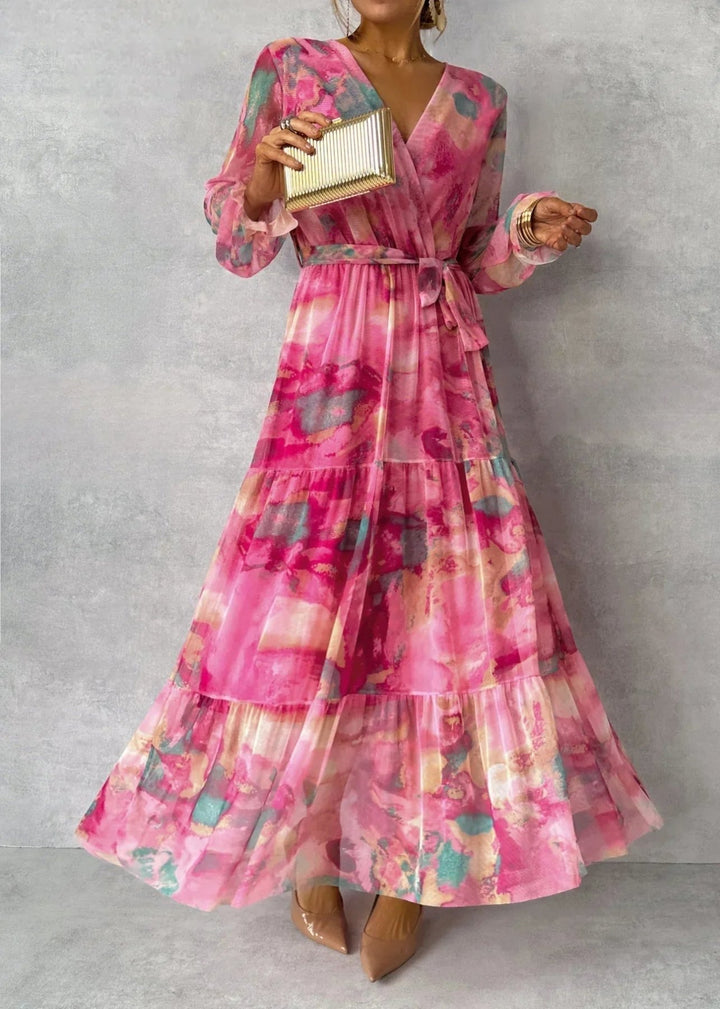 Vestido Cruzado con Estampado Floral Damesleider - Navarro Granada
