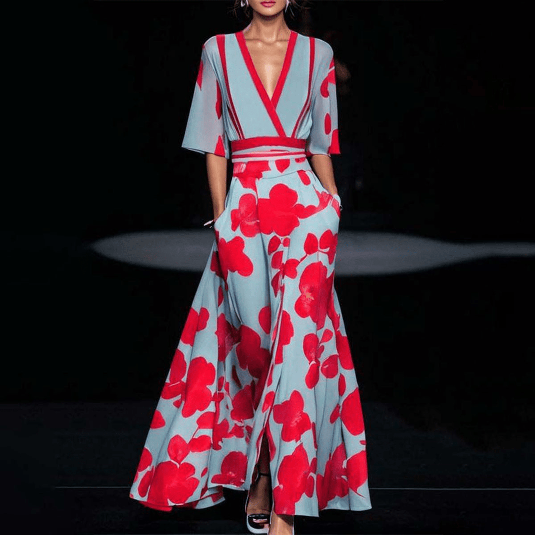 Vestido de Viscosa Elegante Damesjurken - Navarro Granada