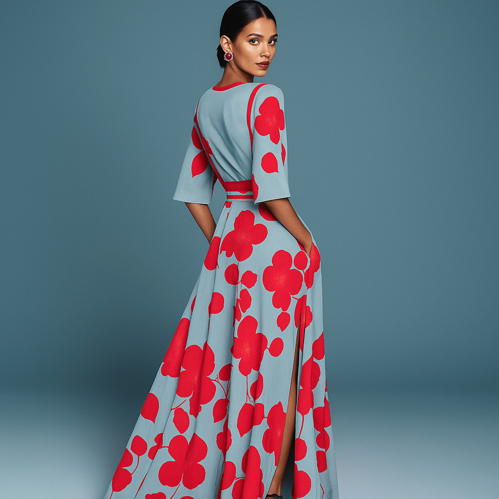 Vestido de Viscosa Elegante Damesjurken - Navarro Granada