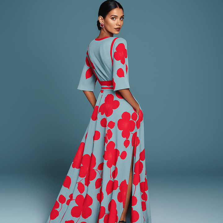 Vestido de Viscosa Elegante Damesjurken - Navarro Granada