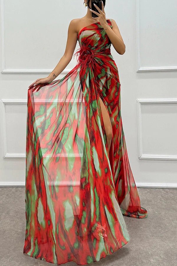 Vestido Draped Vibrante Bruiloftsgast - Navarro Granada