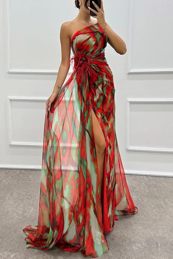 Vestido Draped Vibrante Bruiloftsgast - Navarro Granada