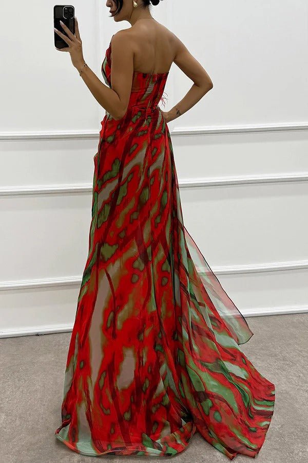 Vestido Draped Vibrante Bruiloftsgast - Navarro Granada