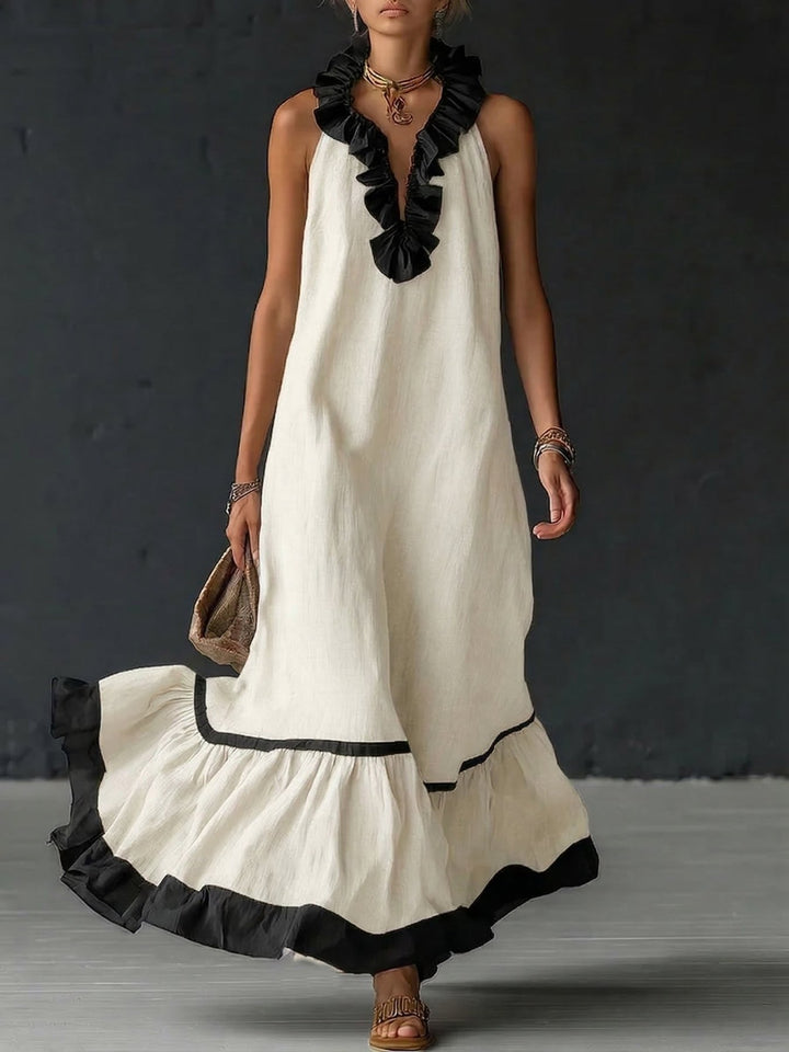 Vestido largo elegante con volantes - Navarro Granada
