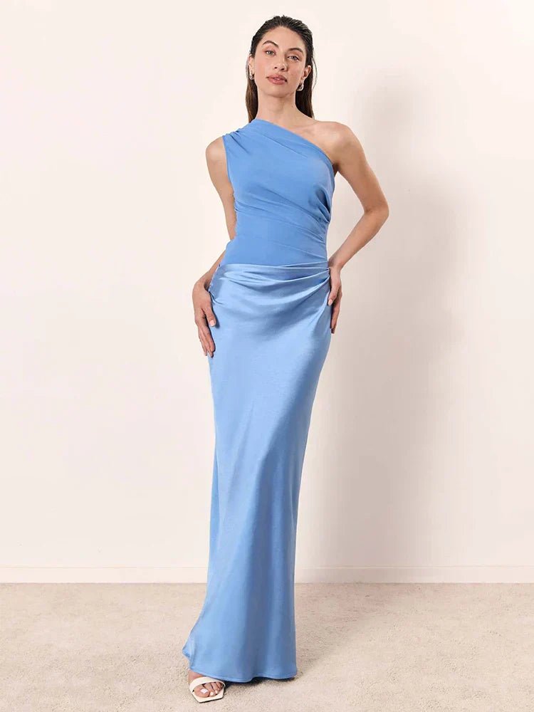 Vestido Maxi con Culpabilidad en Satén - Navarro Granada