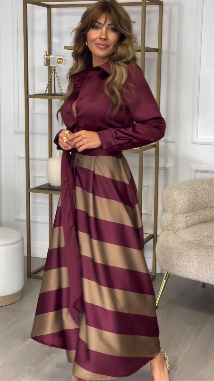 Vestido Maxi Rayado damesjurk - Navarro Granada