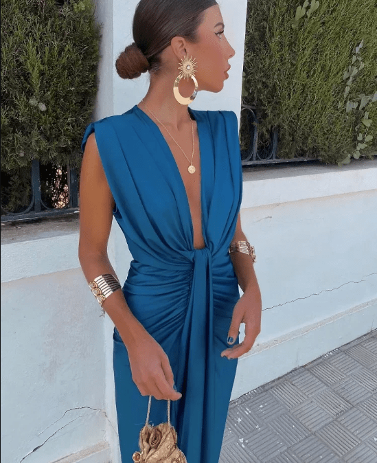 Vestido Plisado Elegante JURKEN VOOR BRUILOFTGASTEN - Navarro Granada
