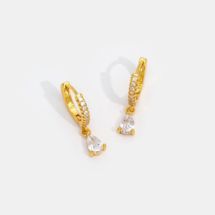 Pendientes de Cristal color oro Premium